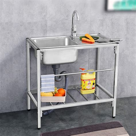 Single Bowl Sink Commercial Kitchen Sinks,Stainless Steel Outdoor ...