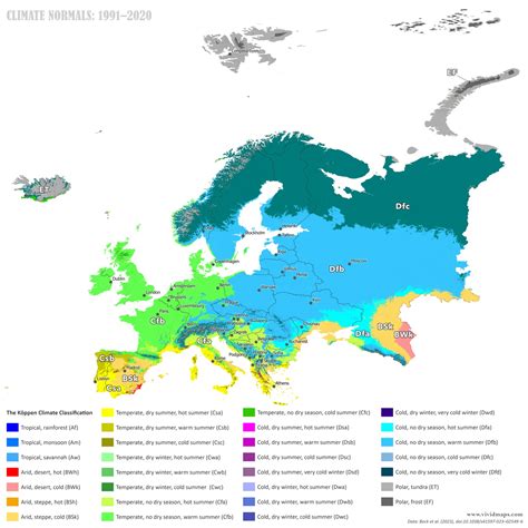 Europe's Climate Zones Are Shifting North: Köppen-Geiger Maps from 1930 to 2099 - Vivid Maps