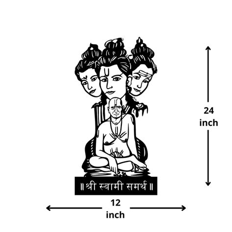 Artrooms Shri Swami Samarth Metal Wall Art - Wall Decoration | Wall Ha ...