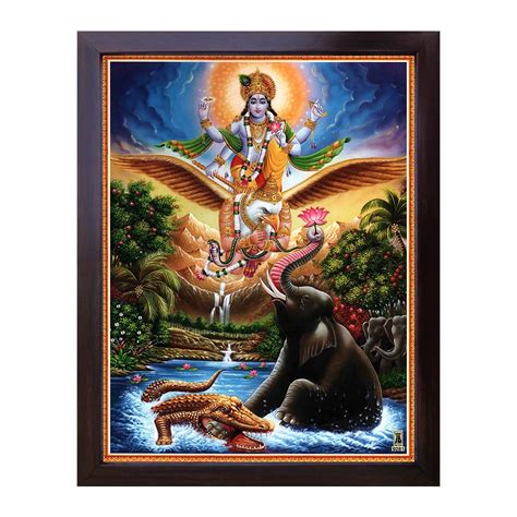 Buy SANVIKA Lord Vishnu Frame Wall Decor, Lord Vishnu Art Frame For ...
