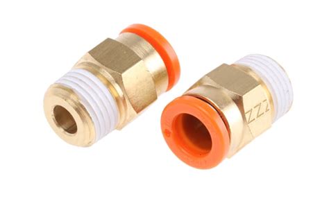 KQ2H07-34AS SMC | SMC KQ2 Series Straight Threaded Adaptor, NPT 1/8 ...