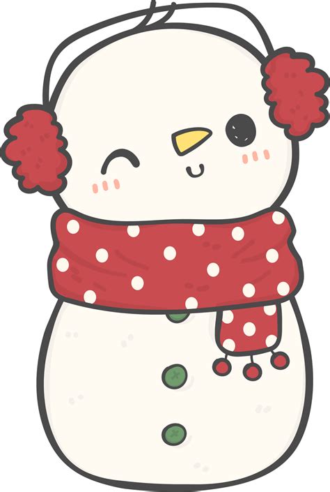 Cute Christmas Snowman Drawing