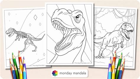 T Rex Coloring Pages For Kids