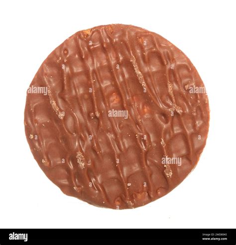 Milk chocolate digestive biscuit isolated on a white background Stock ...