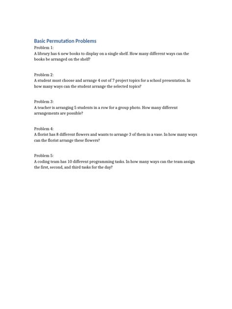 Image result for Permutation Problems Tutorial