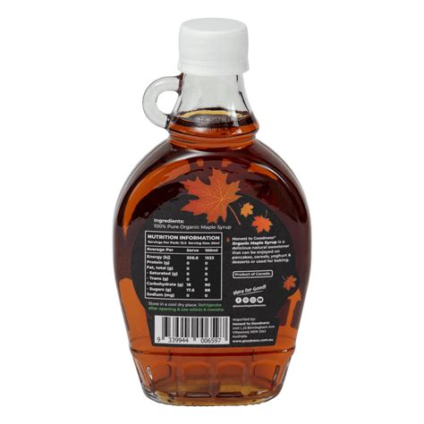 Maple Syrup Organic 250mL - Nana's Pantry