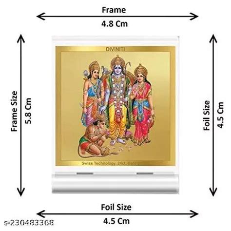 Diviniti Ram Darbar God Idol Photo Frame for Car Dashboard 24K Gold Pl ...