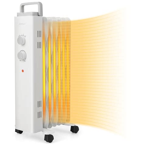 Costway 1500W Oil Filled Space Heater Electric Oil Radiant Heater w ...