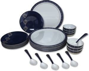 Ektra Pack of 24 Melamin Melamine Dinner Set of 24pcs Inara -Light ...