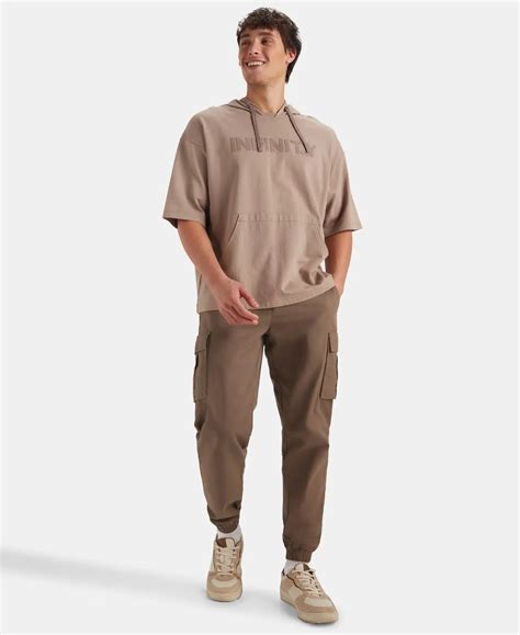 Buy Super Combed Cotton French Terry Oversized Hoodie T-Shirt - Taupe ...