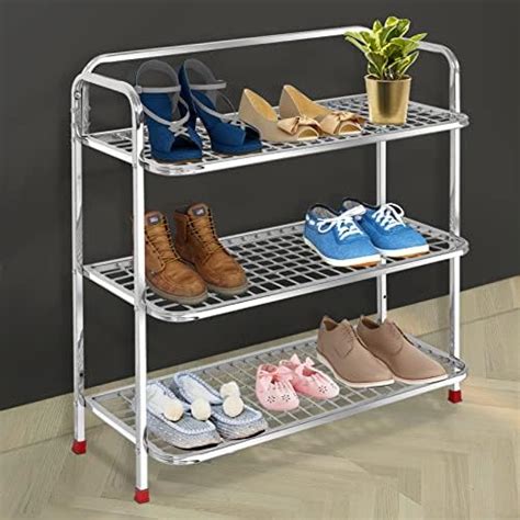 Plantex GI metal footwear rack for home/shoes rack for home metal ...