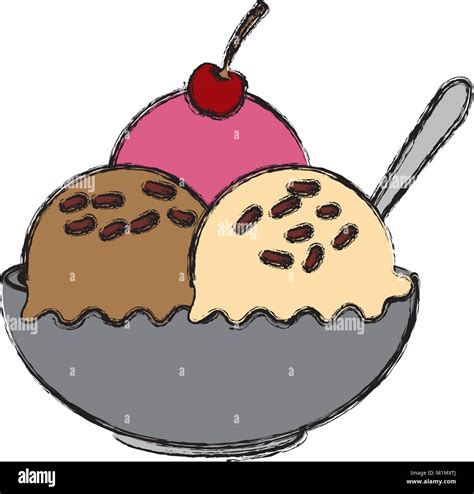 Ice cream bowl Stock Vector Image & Art - Alamy
