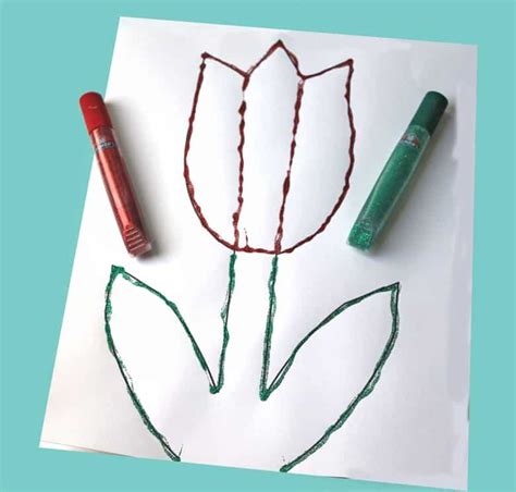 Printable Tulip Template Craft for Kids - A More Crafty Life