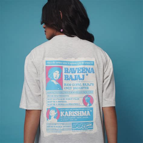 Andaz Apna Apna: The Raveena Karishma Oversized T-Shirt – A47