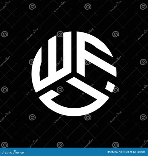 WFJ Letter Logo Design on Black Background. WFJ Creative Initials ...