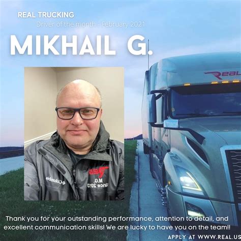 #real #realtrucking #driverofthemonth #driverappreciation #thankyou #kudos #greatjob # ...