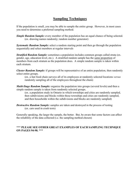 Image result for Sampling Technique Example