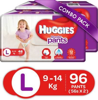 Huggies Wonder Pants Large Size Diapers - L - Buy 96 Huggies Air Fresh ...