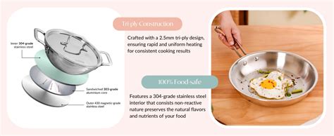 Nestasia TriPly Stainless Steel Saucepan with Lid (1500 ml), Heavy ...