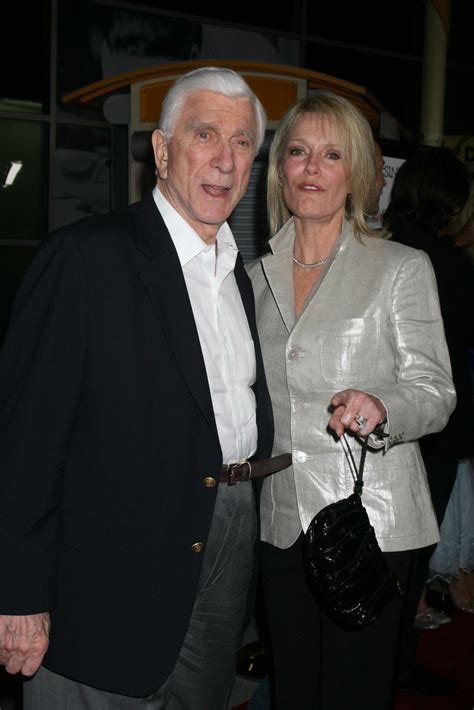 Leslie Nielson wife Barbaree Earl Nielsen arriving at the Stan Helsing ...