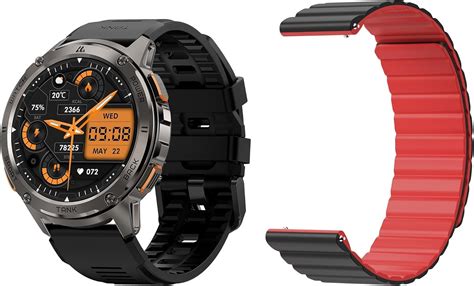 Buy AMAZTIM T3 Smart Watch Magnetic StrapRed at Ubuy India