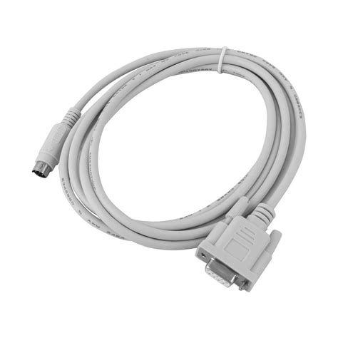 DB9P to 8P Mini Din RS232 Download Cable White 8.2 Ft for PLC DVP-EH ...