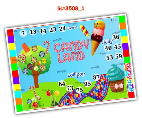 Candy Crush theme designs in Tambola Housie, Paper Games