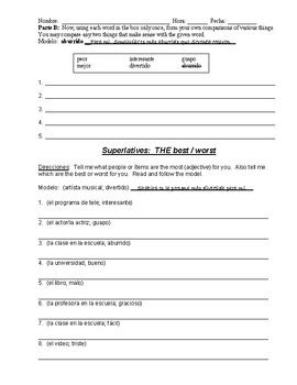 Comparatives and Superlatives Language Tutor Spanish 的图像结果