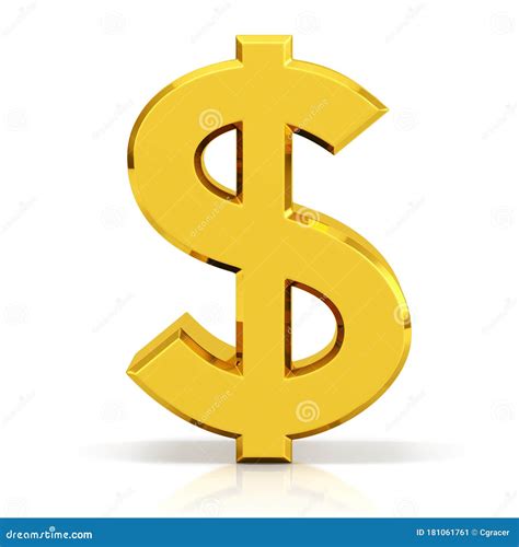 Gold Dollar Sign. US Dollar Currency Symbol. Stock Image - Image of sign, currency: 181061761
