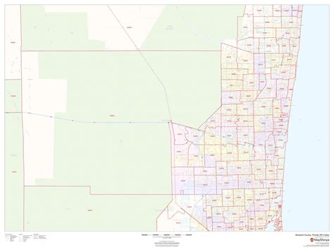 Broward County, Florida ZIP Codes Map