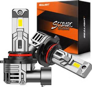 SEALIGHT 9005 LED Headlight Bulbs, 26000LM 6500K Cool White Light Bulbs ...