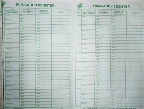 NABH Fogging Register | Fumigation Record Book : Amazon.in: Office Products