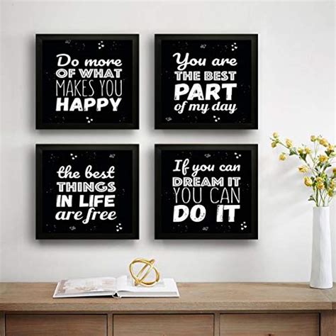 SAF paintings Motivational Set of 4 UV Textured Painting (19 x 19 ...