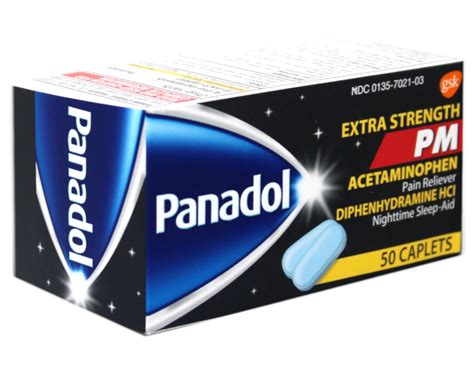 Buy Panadol Extra Strength PM Caplet 50 Count - Pack of 2 Online at ...