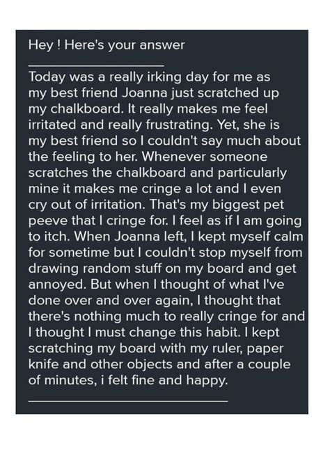 Write a diary entry on the following topic in about 200 words: List ...