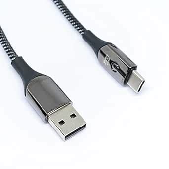 Sacral 3A type-C cable, 1Meter, 3A-33Wp Nylon braided with metal shell ...