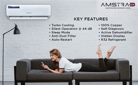 Amstrad 1.5 Ton 3 Star Inverter Split AC (Copper, AM20I3CHP, White ...