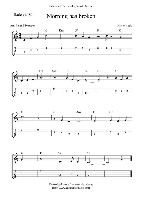 Free Printable Sheet Music For Ukulele