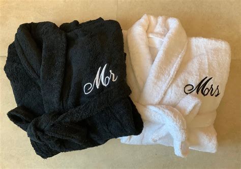 His & Hers Matching Bathrobes, Personalised Couple Bathrobes, Custom ...