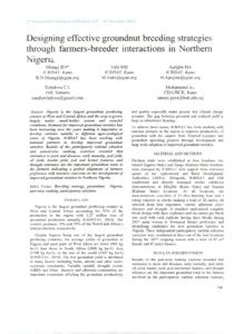 Designing effective groundnut breeding strategies through farmers ...