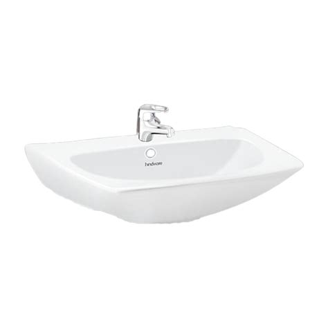 Hindware - Wall Mounted Semi Circle White Wash Basin - NEPTUNE 10072 by ...