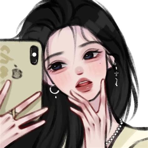 手绘女头 的图像结果