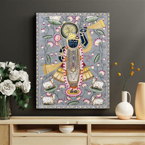 Shrinath Ji Pichwai Painting Wood Print Wall Art – Chalk My Theme