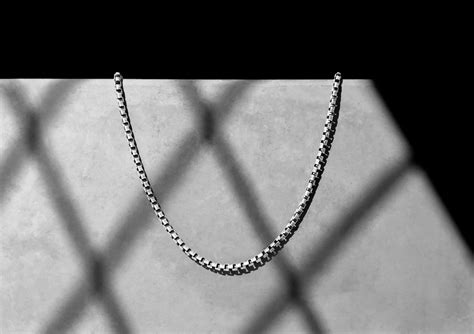 Sleek Edge 3D Silver Chain for Men | Orionz Jewels