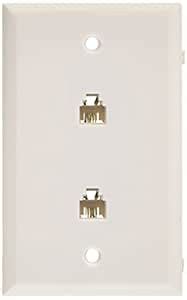 RCA TP253WH Modular Dual Phone Jack Wall Mount (White) : Amazon.in ...
