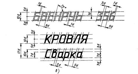 Чертежный шрифт таблица размеров букв