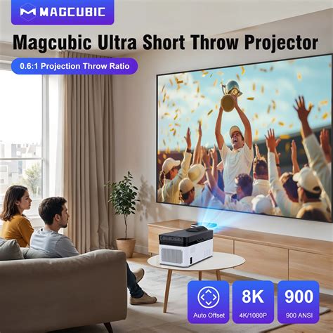 Проектор Magcubic HY450 900ANSI, ультракороткофокусный, 8K, 1080p ...