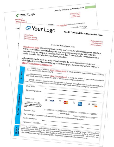 Image result for Credit Card Processing Form