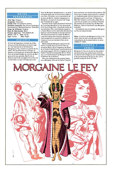 Fichas de Superheroes Marvel y DC: Morgana