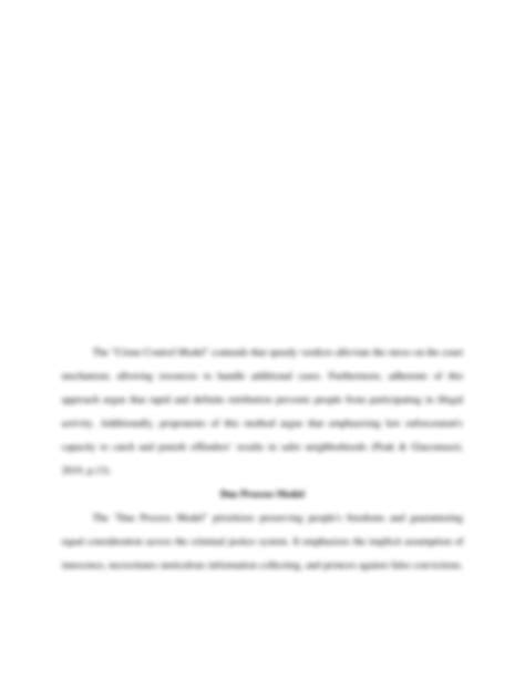 SOLUTION: Crime Control Vs Due Process - Studypool